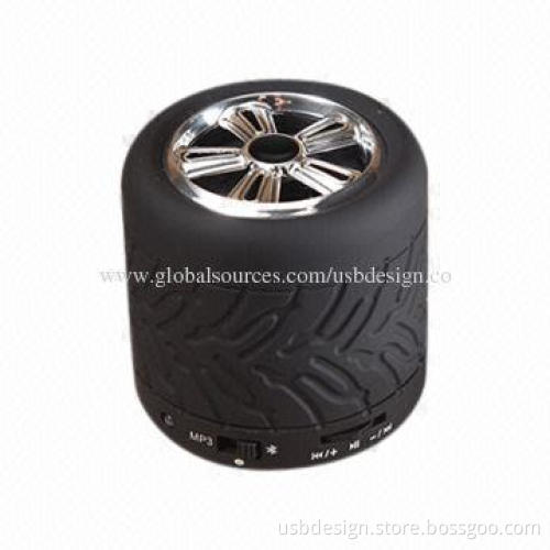 2014 Newly Arrival Tire Shaped Bluetooth Speaker, Made of ABS+PVC